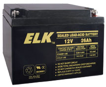 ELK12260 12volt 26AH rechargeable lead acid battery