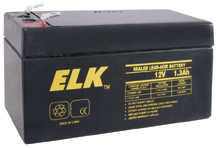 ELK1213 12volt 1.3 AH rechargeable lead acid battery